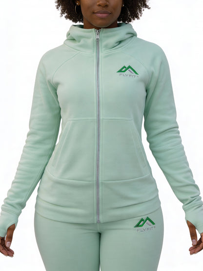 Green Print™ Hooded Yoga Jogging Suit