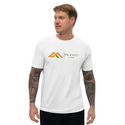 Men's 'Green Print' white short-sleeve White Tee